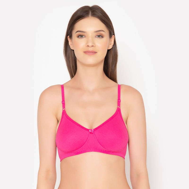 Groversons Paris Beauty Full Coverage Wireless Seamless Every Day T-Shirt Bra-Pink (38C)(38C) (38C)