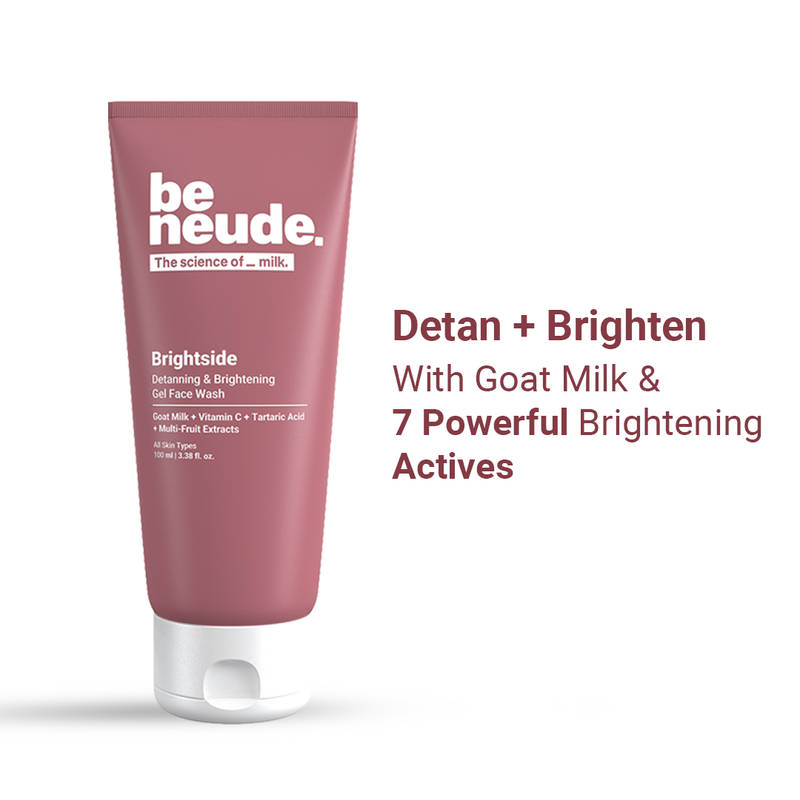 Be Neude Milk Brightside Detanning & Brightening Gel Face Wash 100 ml - Image 2
