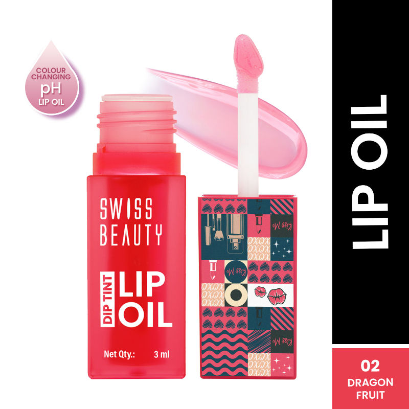 Swiss Beauty Dip Tint Color Changing PH Lip Oil - 2 Dragon Fruit