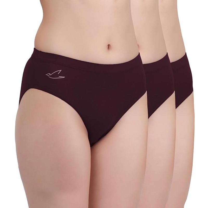 FREECULTR Womens Micro Modal Mid Rise Hipster with Medium Rear Coverage (Pack of 3) (S)