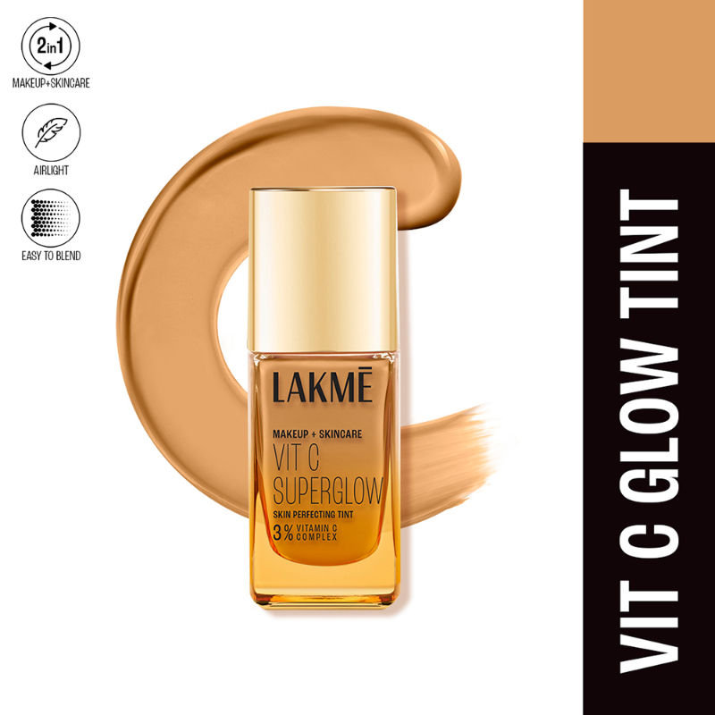 Lakme Vitamin C Superglow Skin Perfecting Tint With 3% Active Vit C - Neutral Almond