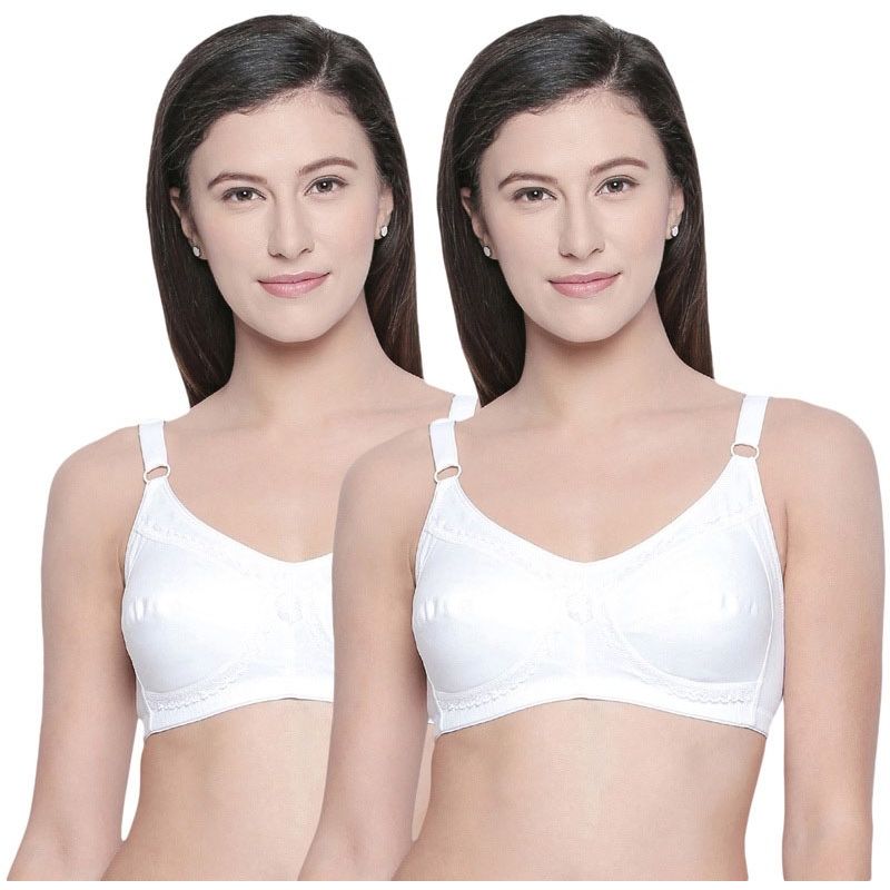 Bodycare B, C & D Cup Perfect Coverage Bra In 100% Cotton-Pack Of 2 - White (34C)