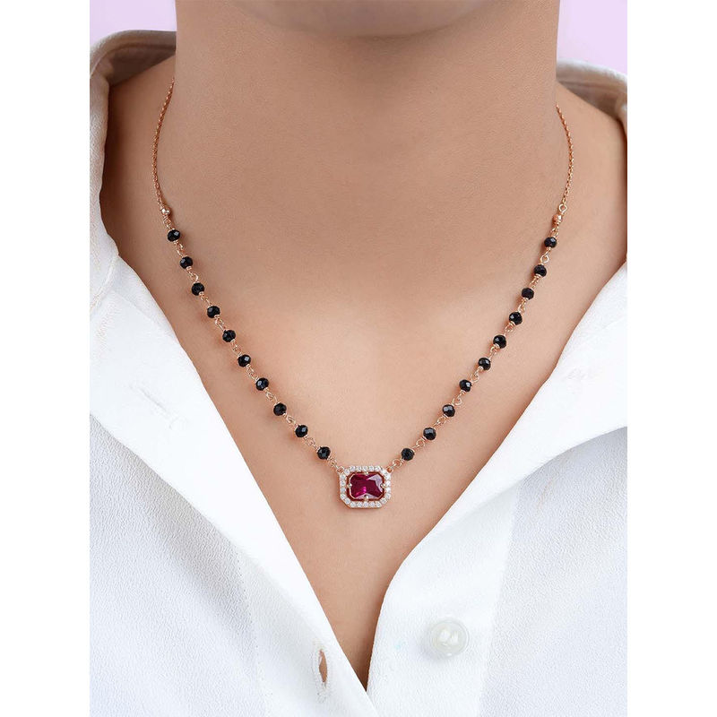 Buy Zavya Rectangle Rose Gold Plated 925 Sterling Silver Mangal