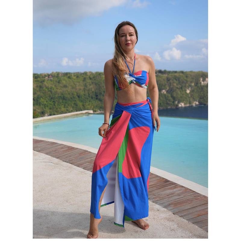 Keepfit Multicolour Bikini Bra With Skirt & Brief (XS)