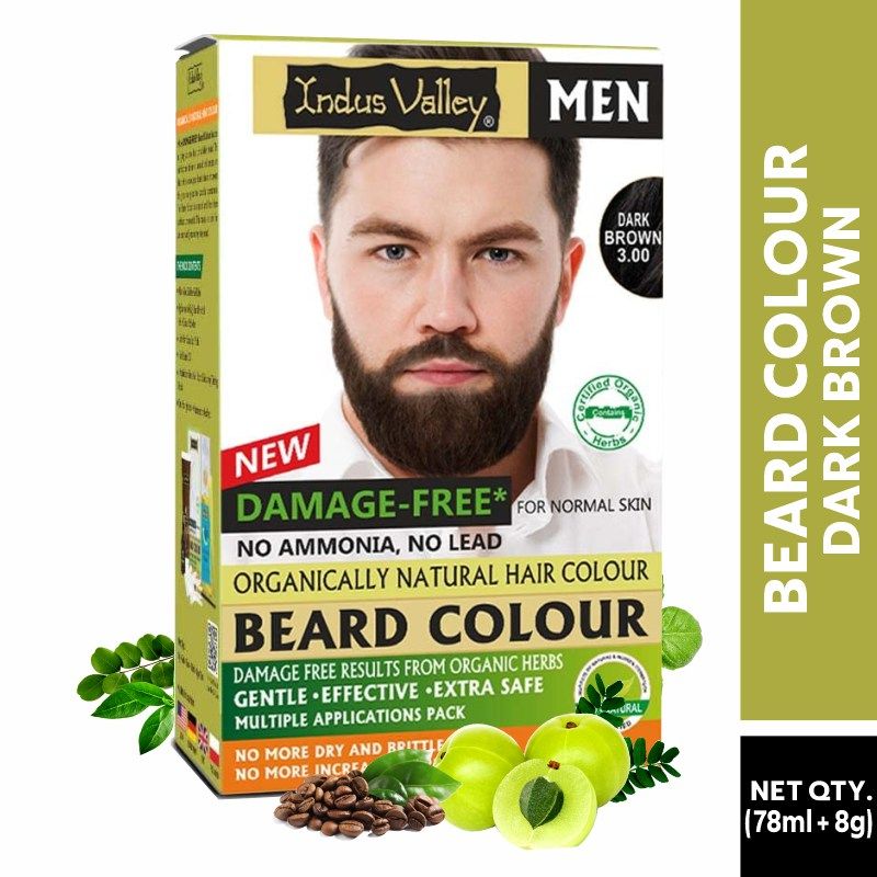 Indus Valley Men Damage Free Beard Colour - Dark Brown
