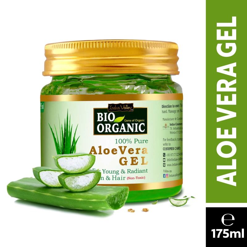 Indus Valley Bio Organic Aloe Vera Gel for Skin & Hair Care, Moisturises The Skin & Scalp