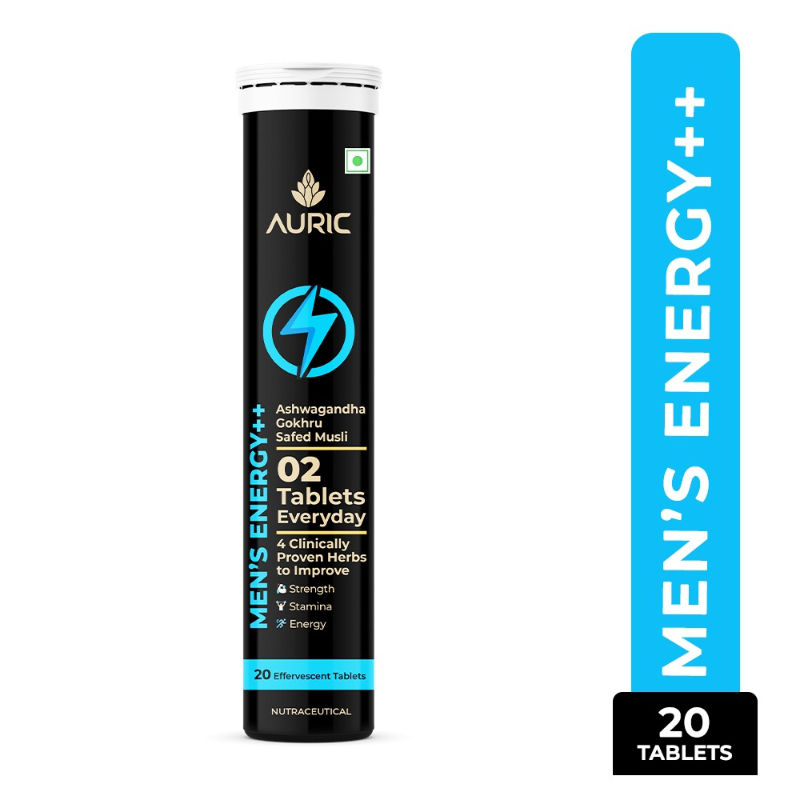 Auric Men's Energy++ Testosterone Booster Sexual Enhancer Effervescent Tablets