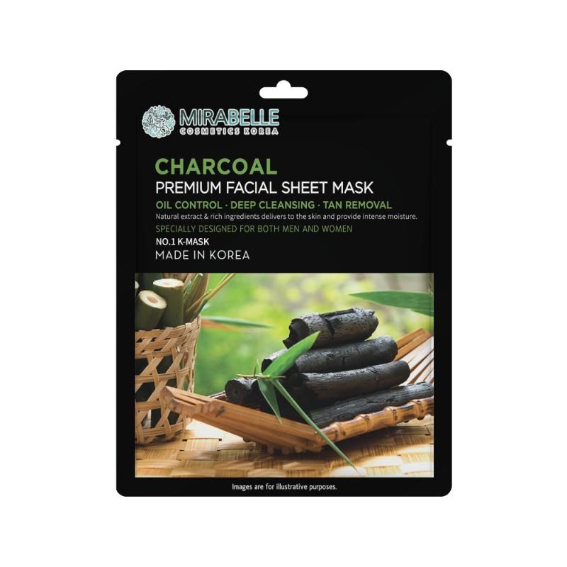 Mirabelle Korea Charcoal Premium Facial Sheet Mask