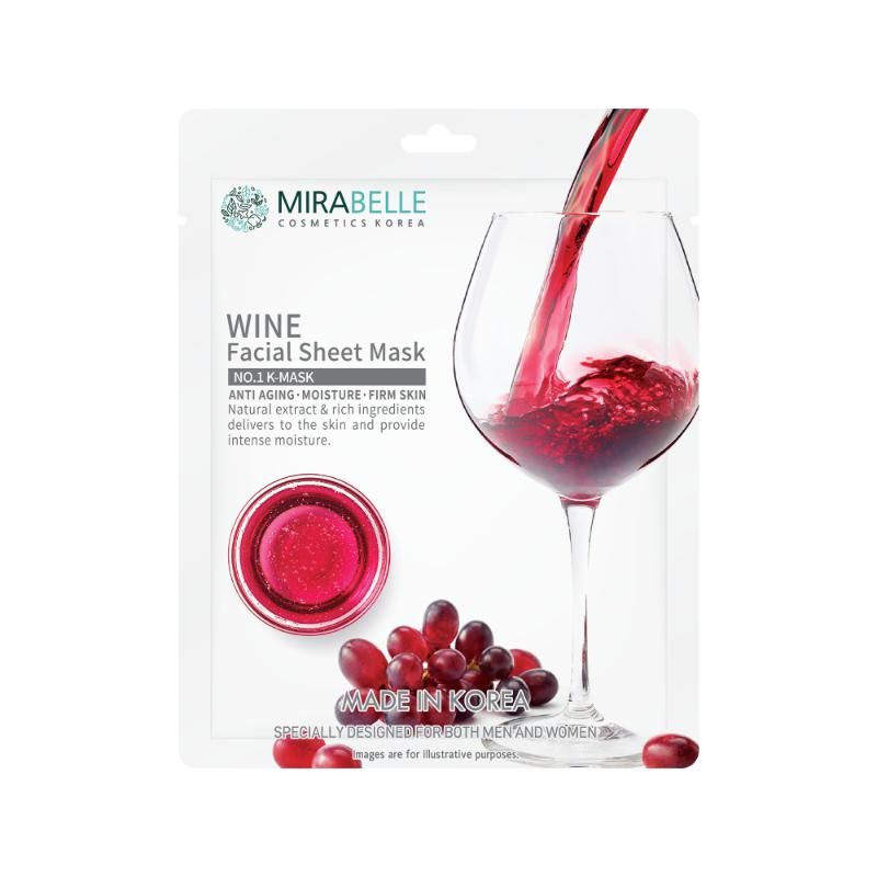 Mirabelle Wine Facial Sheet Mask EX