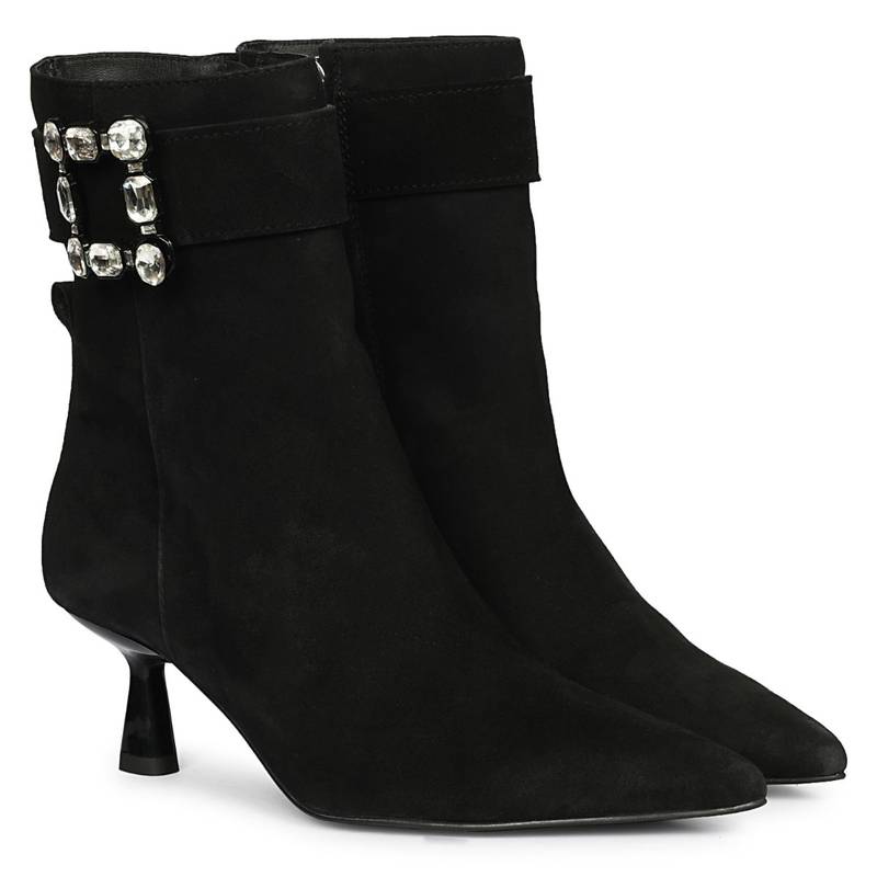 Saint G Womens Black Leather Ankle Boots (EURO 36)