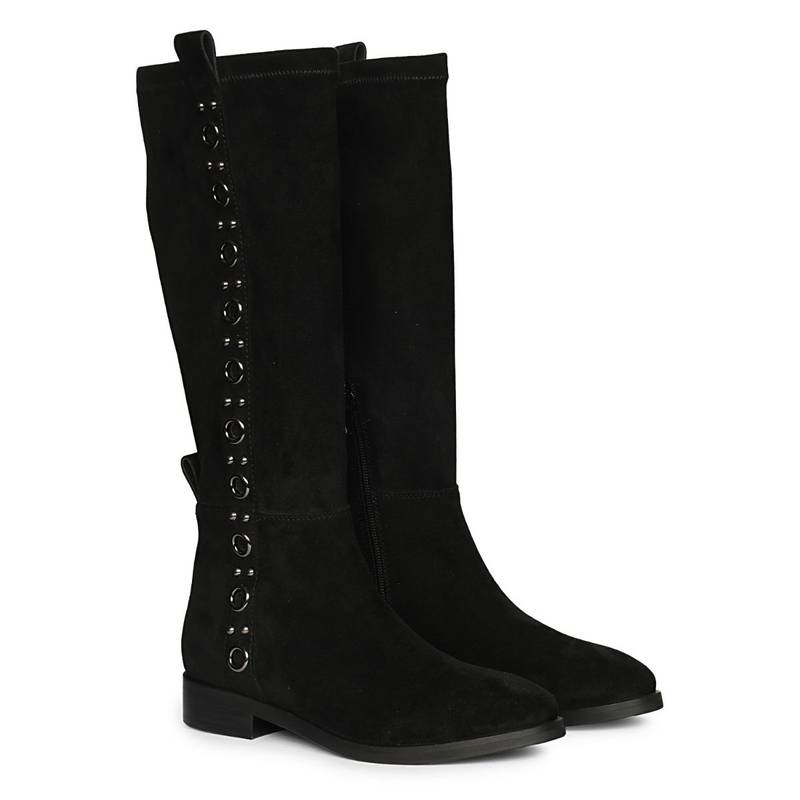 Saint G Womens Black Leather Long Boots (EURO 36)