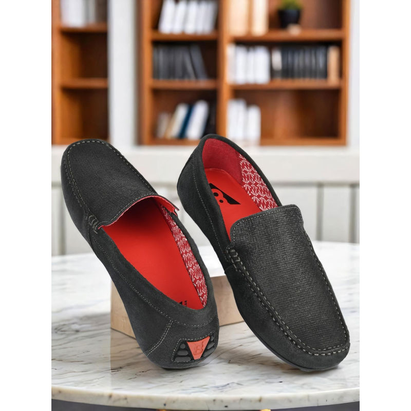V8 by Ruosh The Seti Black Suede Men Casual Loafers (EURO 42)