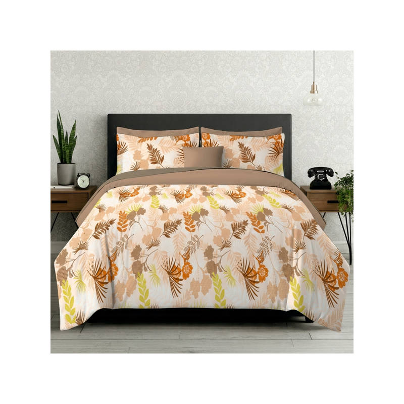 LANE LINEN White Symphony Cotton Bedsheet with 2 Pillow Covers (Double)
