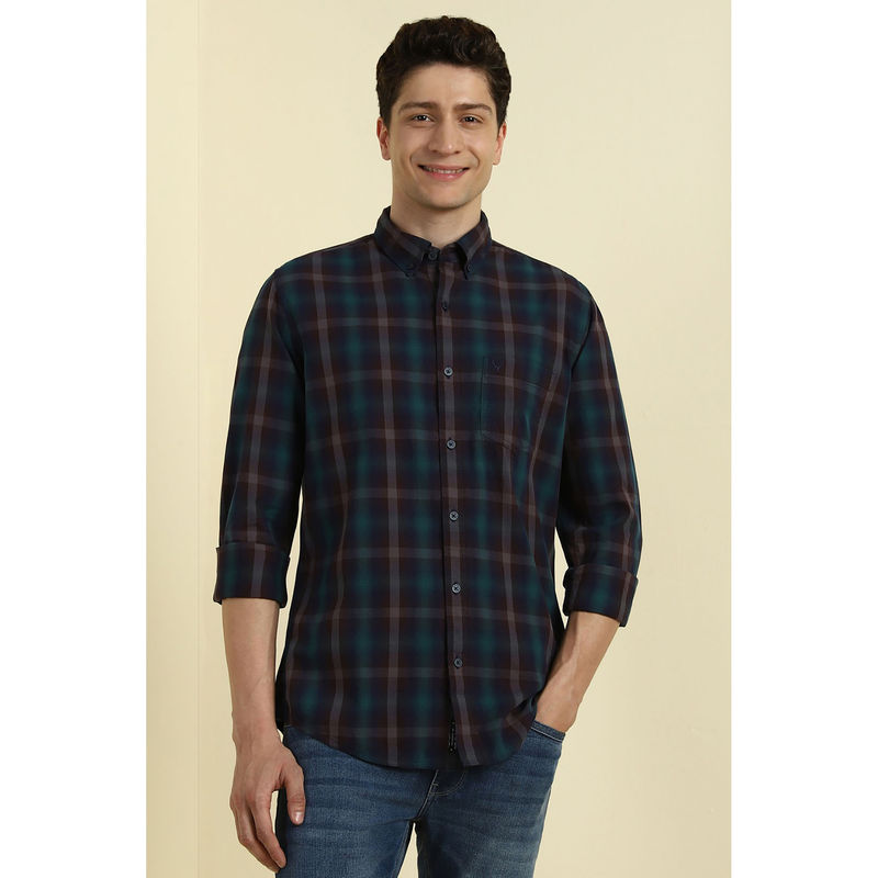 Allen Solly Men Multi-Color Regular Fit Check Full Sleeves Casual Shirt (44)