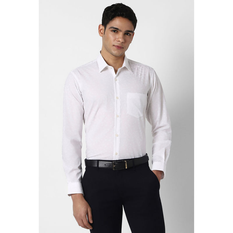 Peter England Men White Regular Fit Shirt (44)