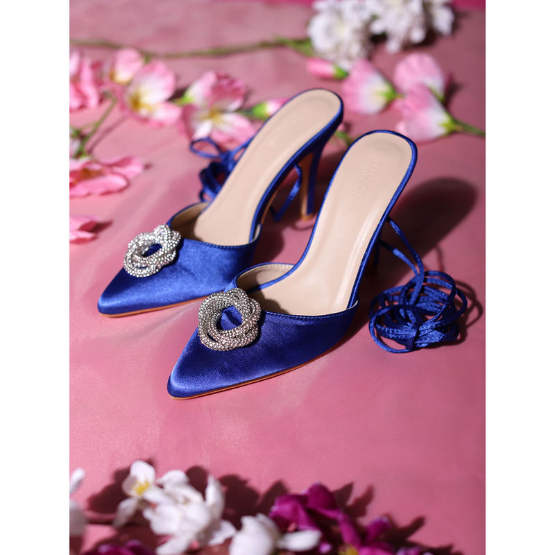 Truffle Collection Blue Embellished Heels (UK 8)