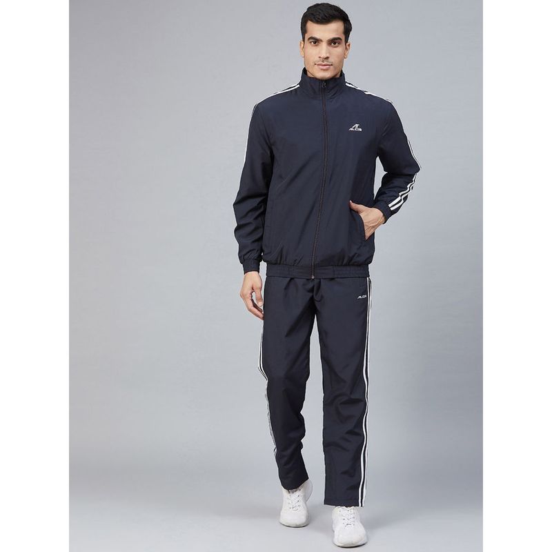 Alcis Men Navy Blue Solid Tracksuit (XL)