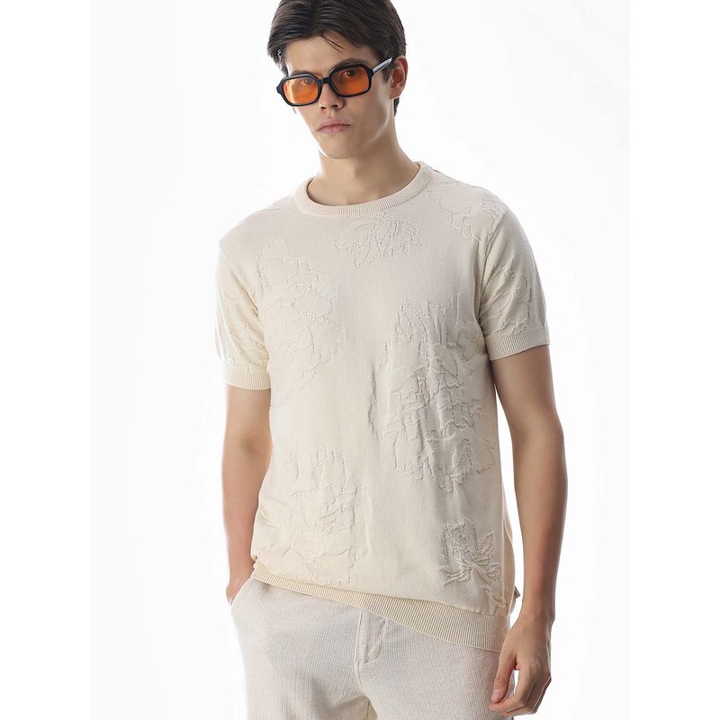 Jack & Jones Men's Regular Fit Off White T-Shirt (S)