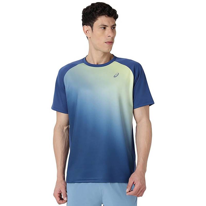 ASICS Blue Ombre Graphic Ss T-shirt (S)
