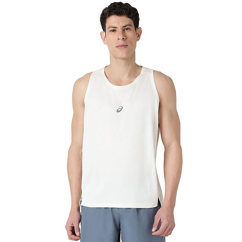 ASICS White Tonal Panel Sleeveless T-shirt (XL)