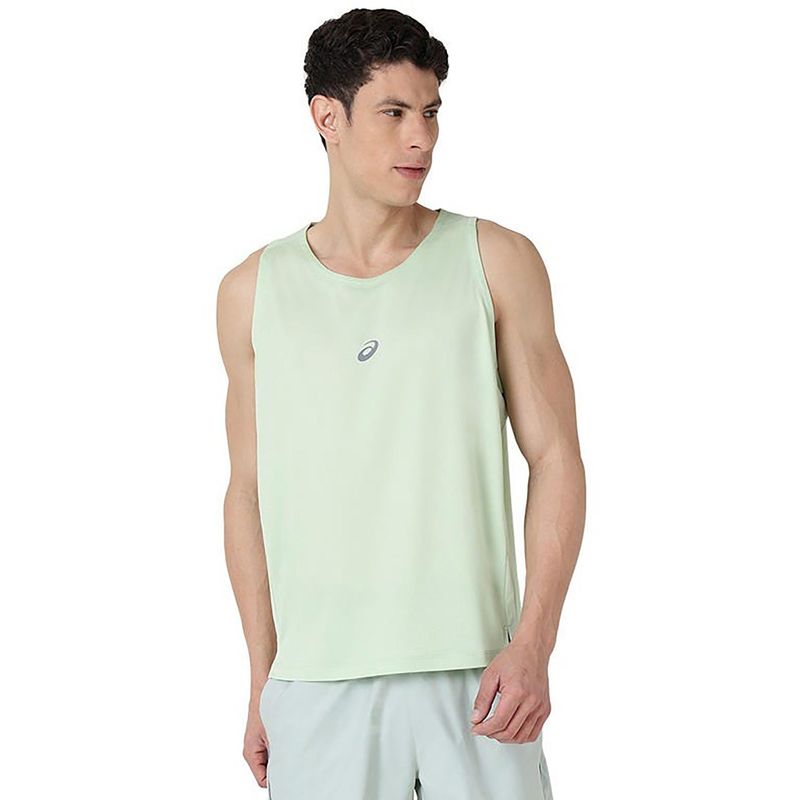 ASICS Green Tonal Panel Sleeveless T-shirt (M)