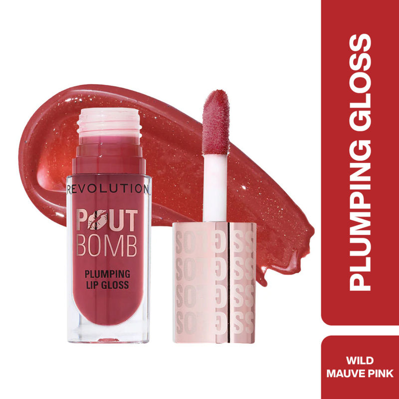 Makeup Revolution Pout Bomb Plumping Gloss Wild Mauve Pink
