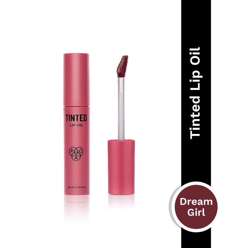 PAC Tinted Lip Oil Dream Girl - Hydrating Lip Oil, Non Greasy Glossy Finish, Subtle Natural Tint