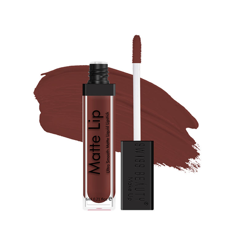 Swiss Beauty Ultra Smooth Matte Liquid Lipstick - 19 Deep Maroon