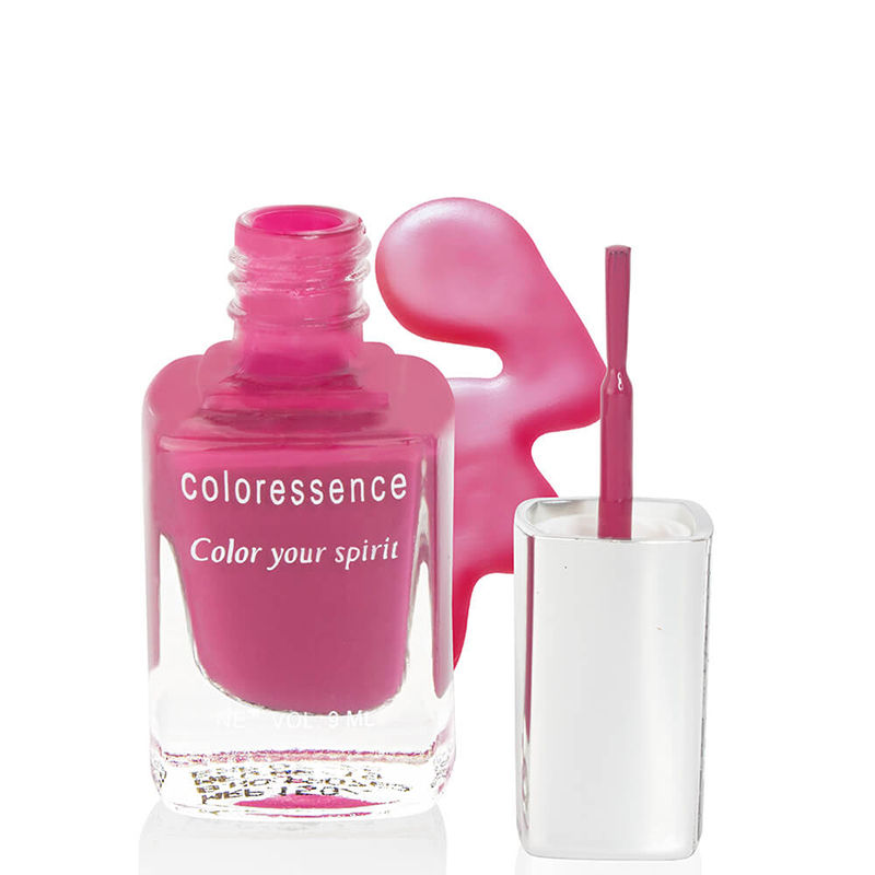 Coloressence Regular Nail Paint Fast Drying Long Stay Waterproof Nail Enamel Magenta