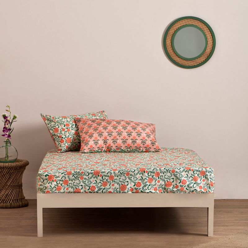 Chumbak Mediterrainian Summer Double Bedsheet Set Buy Chumbak