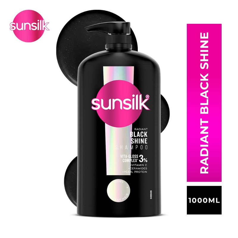 Sunsilk Stunning Black Shine Shampoo With Amla+Oil Pearl Protein & Vitamin E For Long Lasting Shine