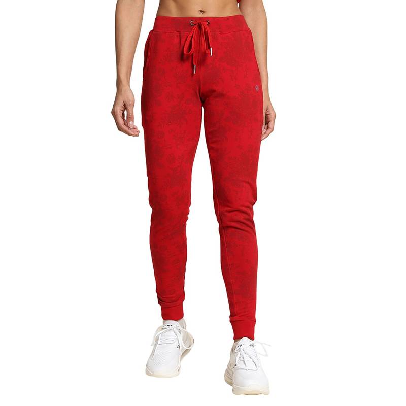 Van Heusen Woman Lingerie and Athleisure 4 Way Stretch Joggers-Chilli Pepper Floral (S)