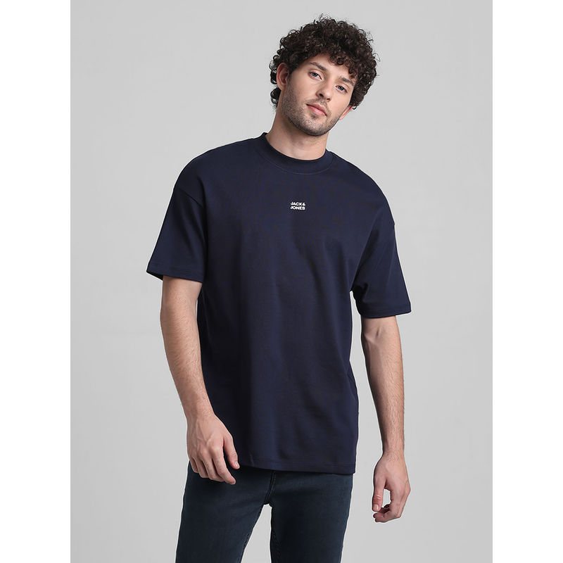 Buy Jack & Jones Black Drop Shoulder-Boxy Fit Non Stretch T-Shirt