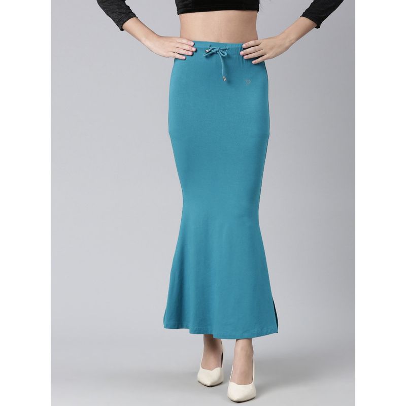 TWIN BIRDS Glam Blue Women Saree Shaper (M)