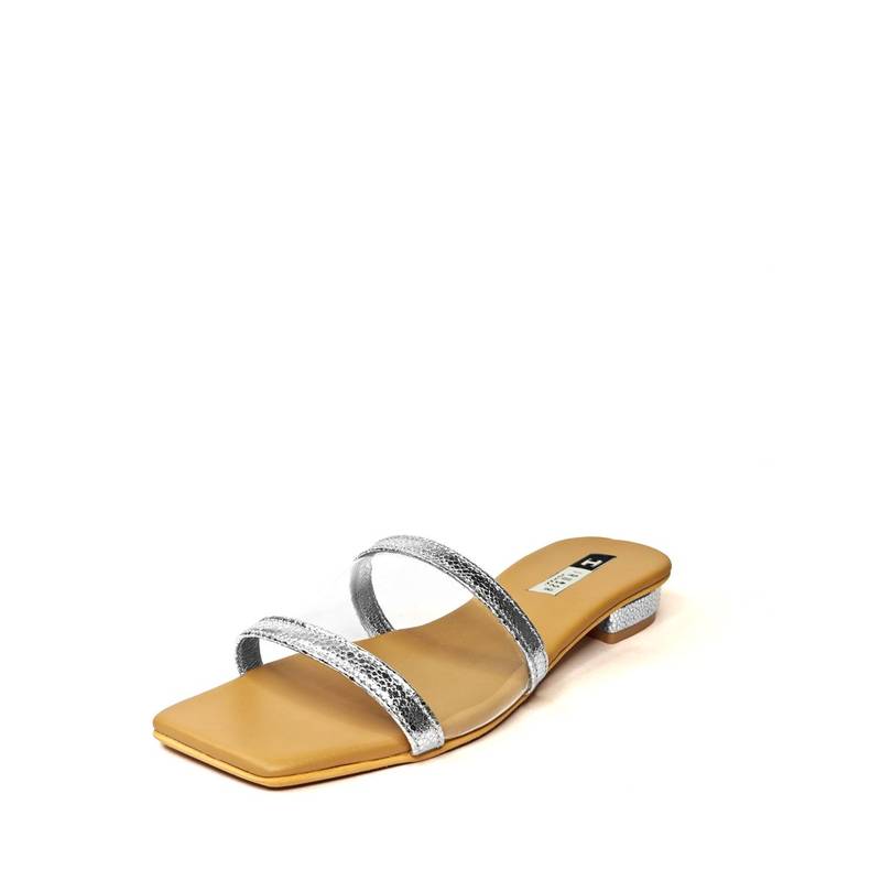 IRUSSH Solid Clear Silver Lining Flats (EURO 35)