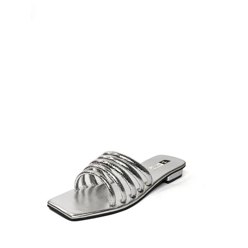 IRUSSH Solid Silver Fuljhadi Flats (EURO 35)