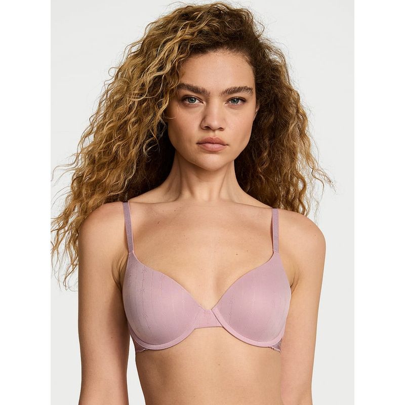 Victoria's Secret The T-shirt Pointelle Logo Lightly Lined Demi Bra (34DDD)
