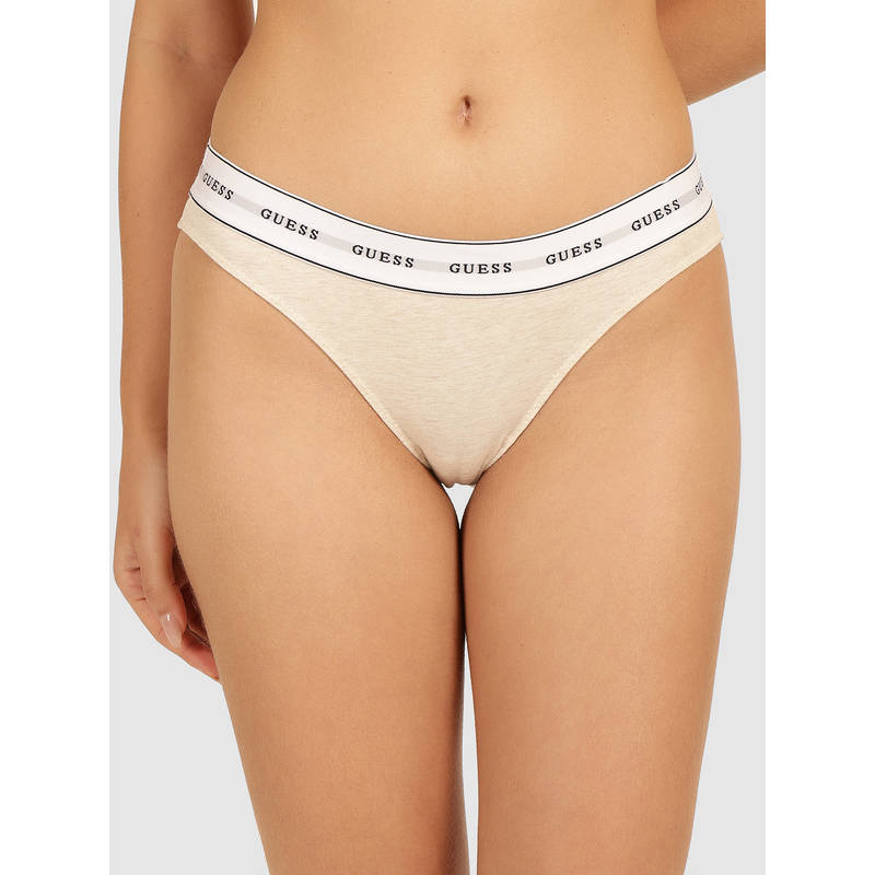 Guess Cream Cotton Brazilian Brief (S)