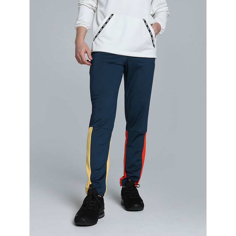 Puma Active Colorblock Men Blue Trackpants (XL)
