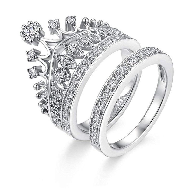 Sapphire Crown Diamond Ring