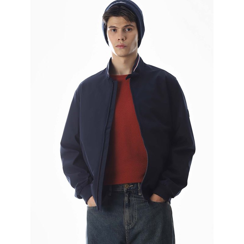 Jack & Jones Mens Regular Fit Navy Blue Jacket (M)
