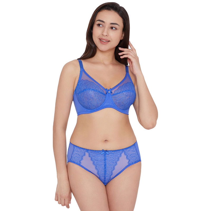 Wacoal Retro Chic High Waist Full Coverage Hi-Cut Panty Blue (XL)