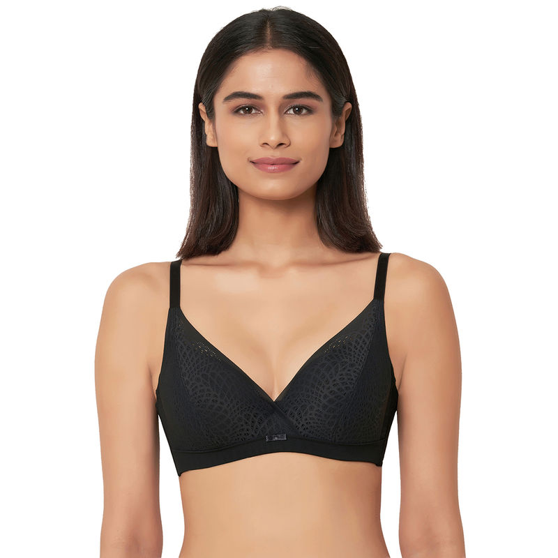 Wacoal Forma Pnw Padded Non Wired 3-4Th Cup Lace Bra Black (34B)