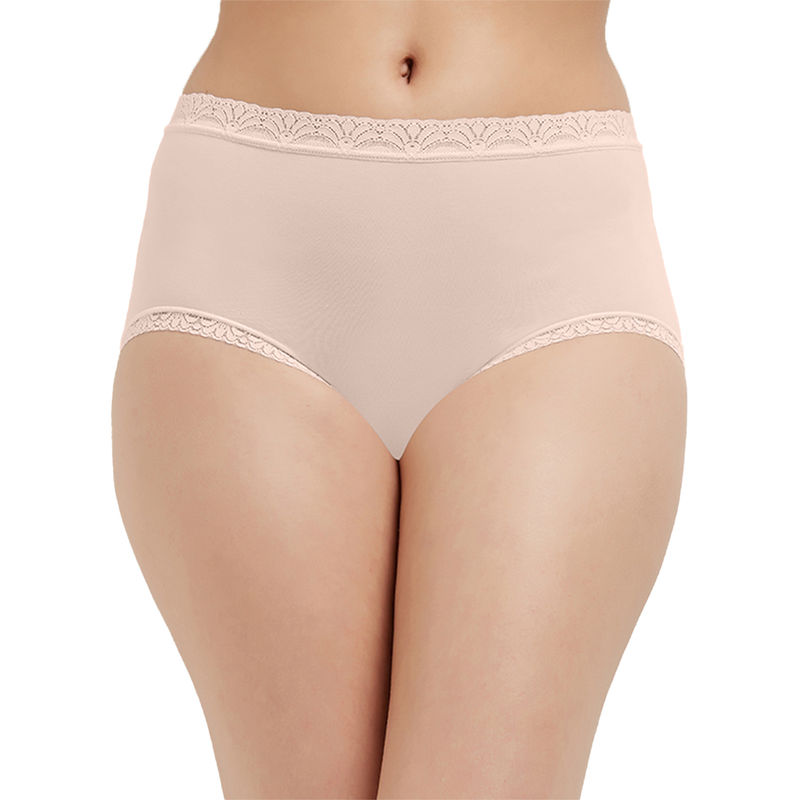 Wacoal Dear Hip High Coverage Mid Waist Brief Panty Pink (L)