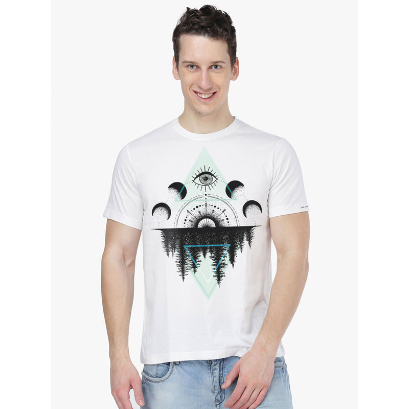 THREADCURRY A Secret Forest Creative Graphic Printed T-Shirt for Men (M)