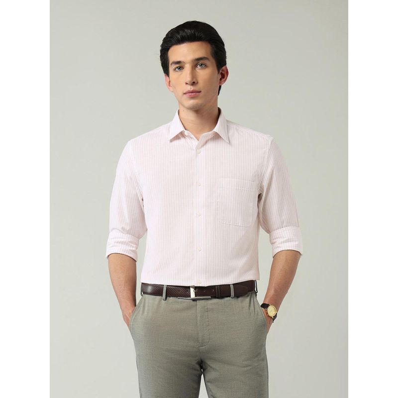 AD By Arvind Red Stripes Regular Fit Shirt (39)