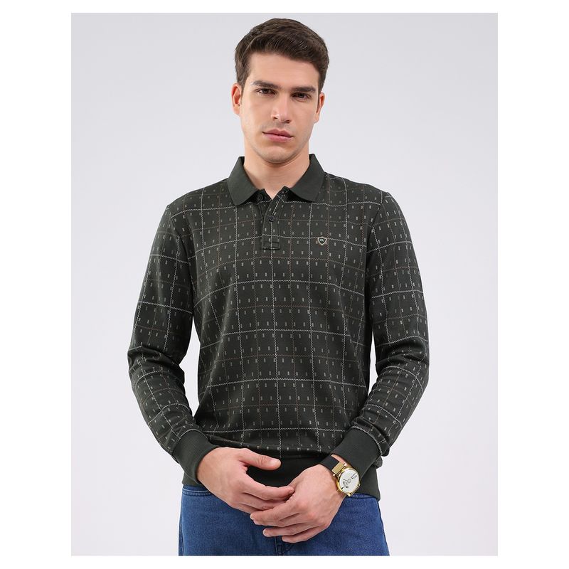 Monte Carlo Men Black Printed Polo T-Shirt (M)