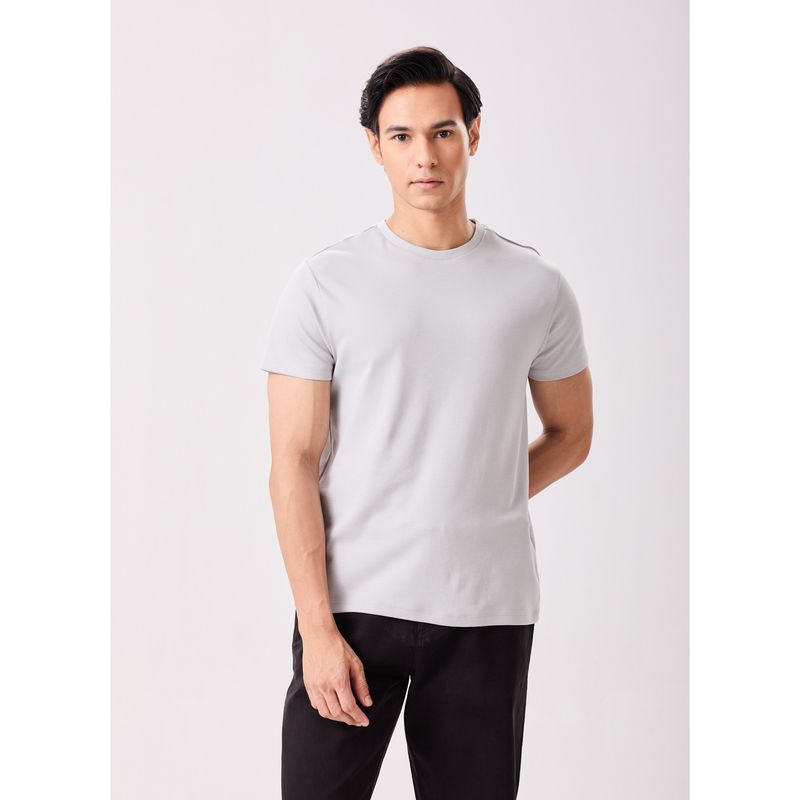 MH&Y Grey Pima Cotton Round Neck T-Shirt (S)