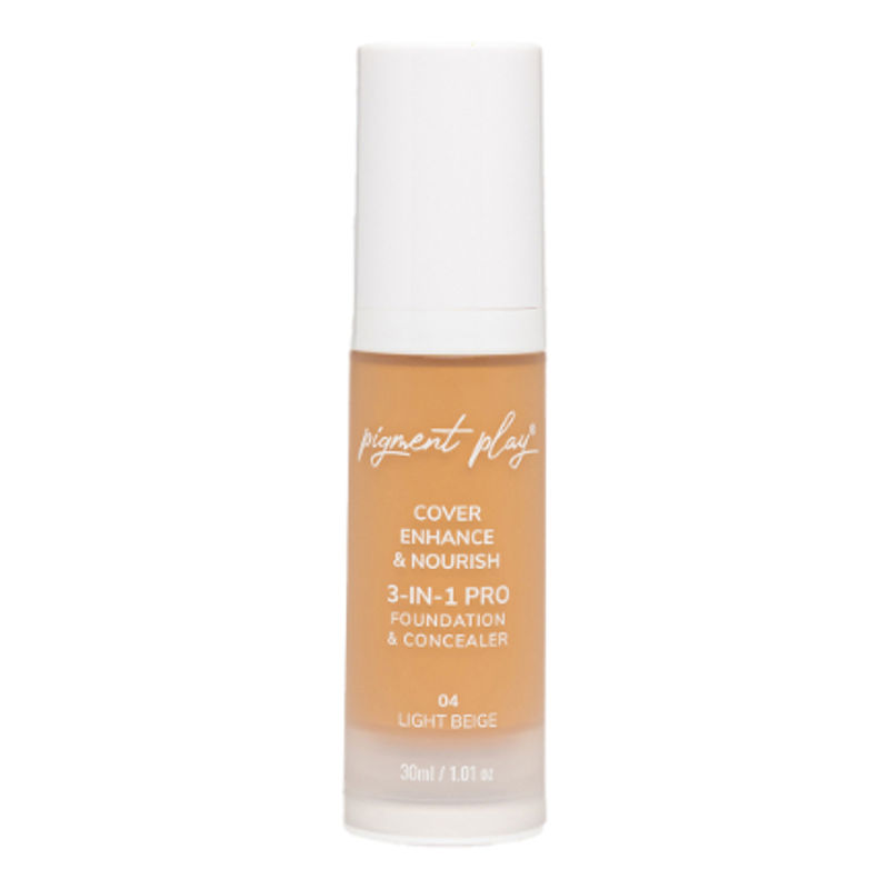 Pigment Play 3-in-1 Cover + Enhance + Nourish Foundation & Concealer - 04 Light Beige