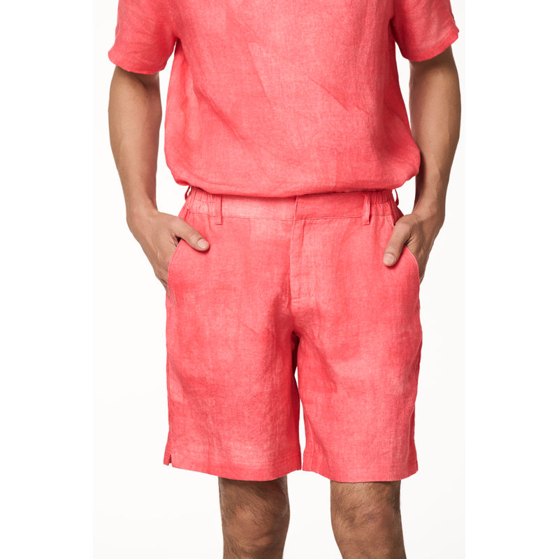 TERRA LUNA Peach Solid Shorts (S)